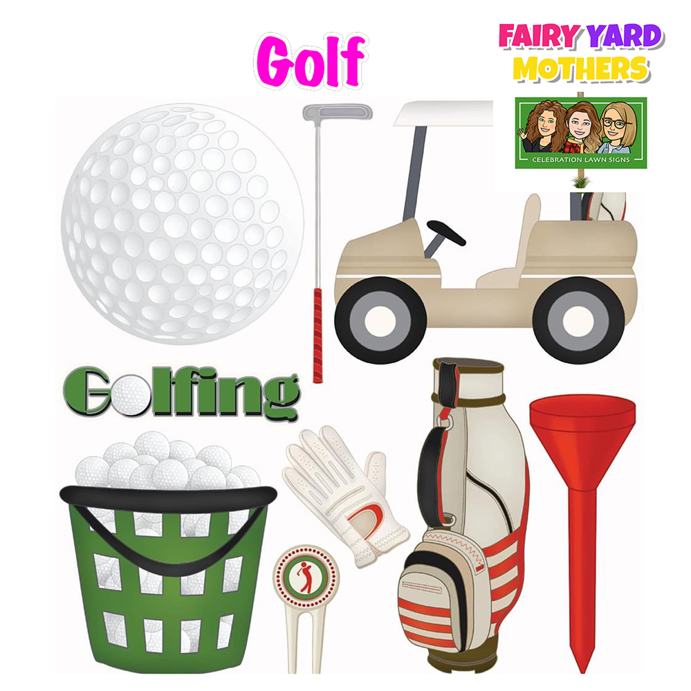 Golfing Yard Sign Themes