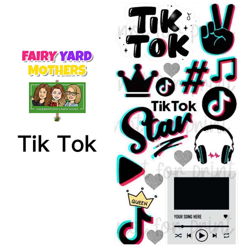 Tik Tok Yard Sign Themes
