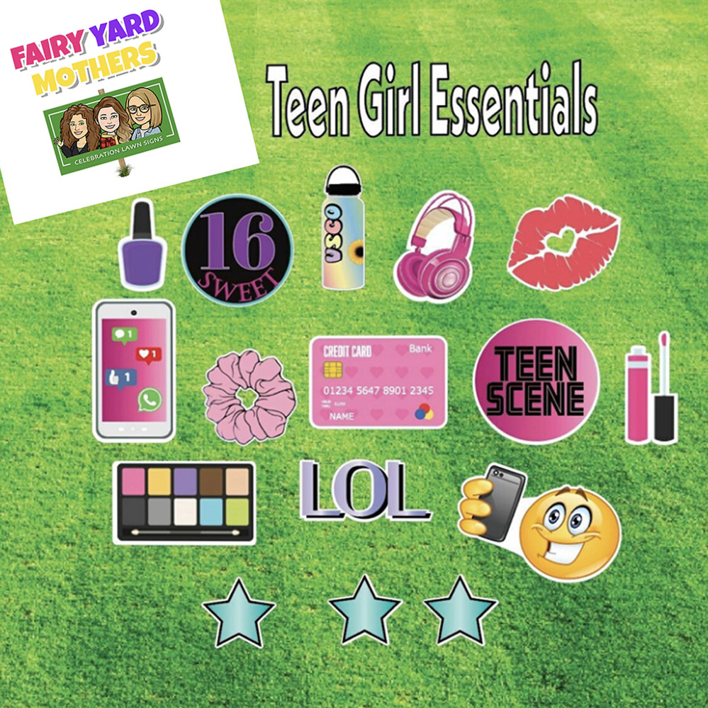 Teen Girls Essentials Yard Sign Themes