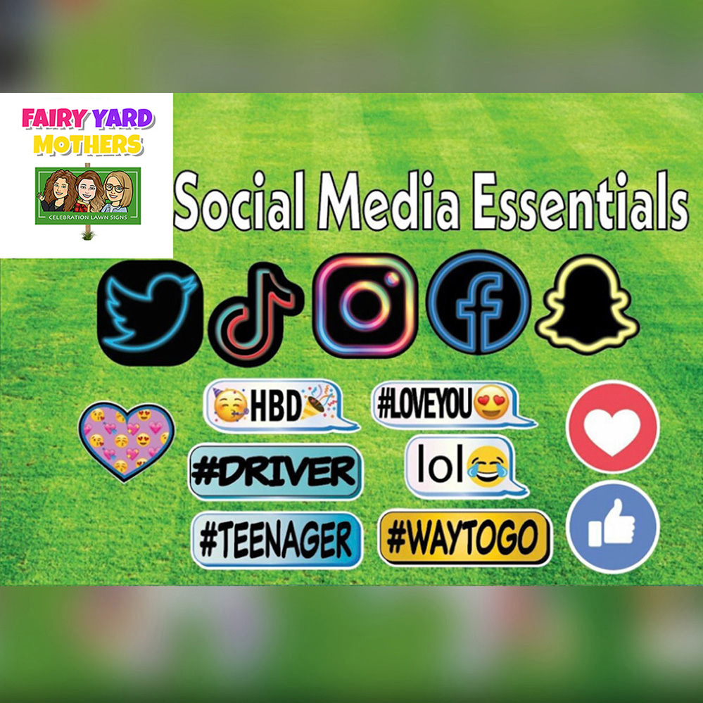 Social Media Essentials Yard Sign Themes
