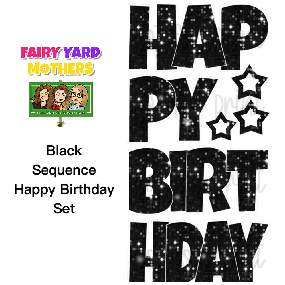 Black Happy Anniversary Set